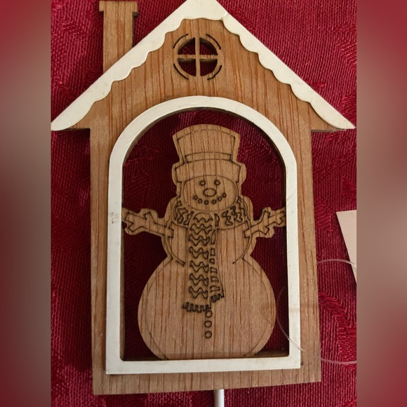 3 Holiday/Christmas wood plant sticks - Picture 3 of 7